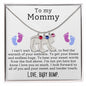 Engraved Baby Feet with Birthstones Necklace for Mom-To-Be
