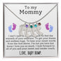Engraved Baby Feet with Birthstones Necklace for Mom-To-Be