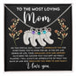 Engraved Baby Feet with Birthstone Necklace for Mom