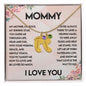 Engraved Baby Feet with Birthstones Necklace for Mom