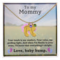 Engraved Baby Feet with Birthstone Necklace for Mom-To-Be