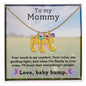 Engraved Baby Feet with Birthstone Necklace for Mom-To-Be