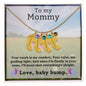 Engraved Baby Feet with Birthstone Necklace for Mom-To-Be