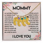 Engraved Baby Feet with Birthstones Necklace for Mom