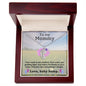 Engraved Baby Feet with Birthstone Necklace for Mom-To-Be