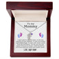 Engraved Baby Feet with Birthstones Necklace for Mom-To-Be