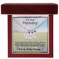 Engraved Baby Feet with Birthstone Necklace for Mom-To-Be