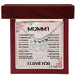 Engraved Baby Feet with Birthstones Necklace for Mom
