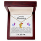 Engraved Baby Feet with Birthstones Necklace for Mom-To-Be