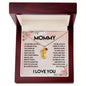 Engraved Baby Feet with Birthstones Necklace for Mom