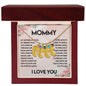 Engraved Baby Feet with Birthstones Necklace for Mom