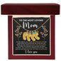 Engraved Baby Feet with Birthstone Necklace for Mom