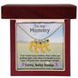 Engraved Baby Feet with Birthstone Necklace for Mom-To-Be