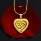 Engraved Heart Necklace | Namaste Symbol