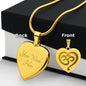 Engraved Heart Necklace | Namaste Symbol
