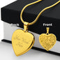 Engraved Heart Necklace | Elephant