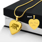 Mama Bear - Engraved Heart Necklace