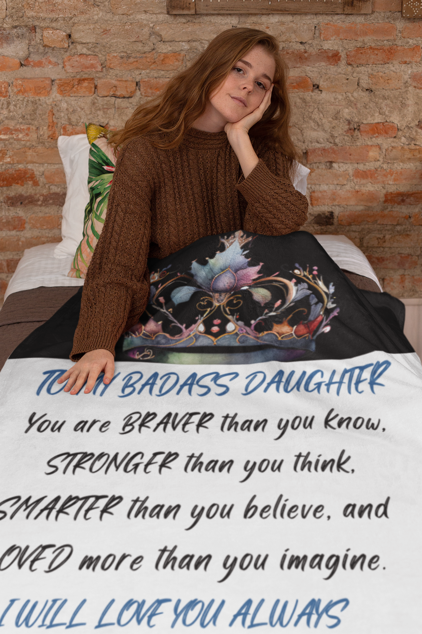 To My Badass Daughter | Cozy Plush Blanket