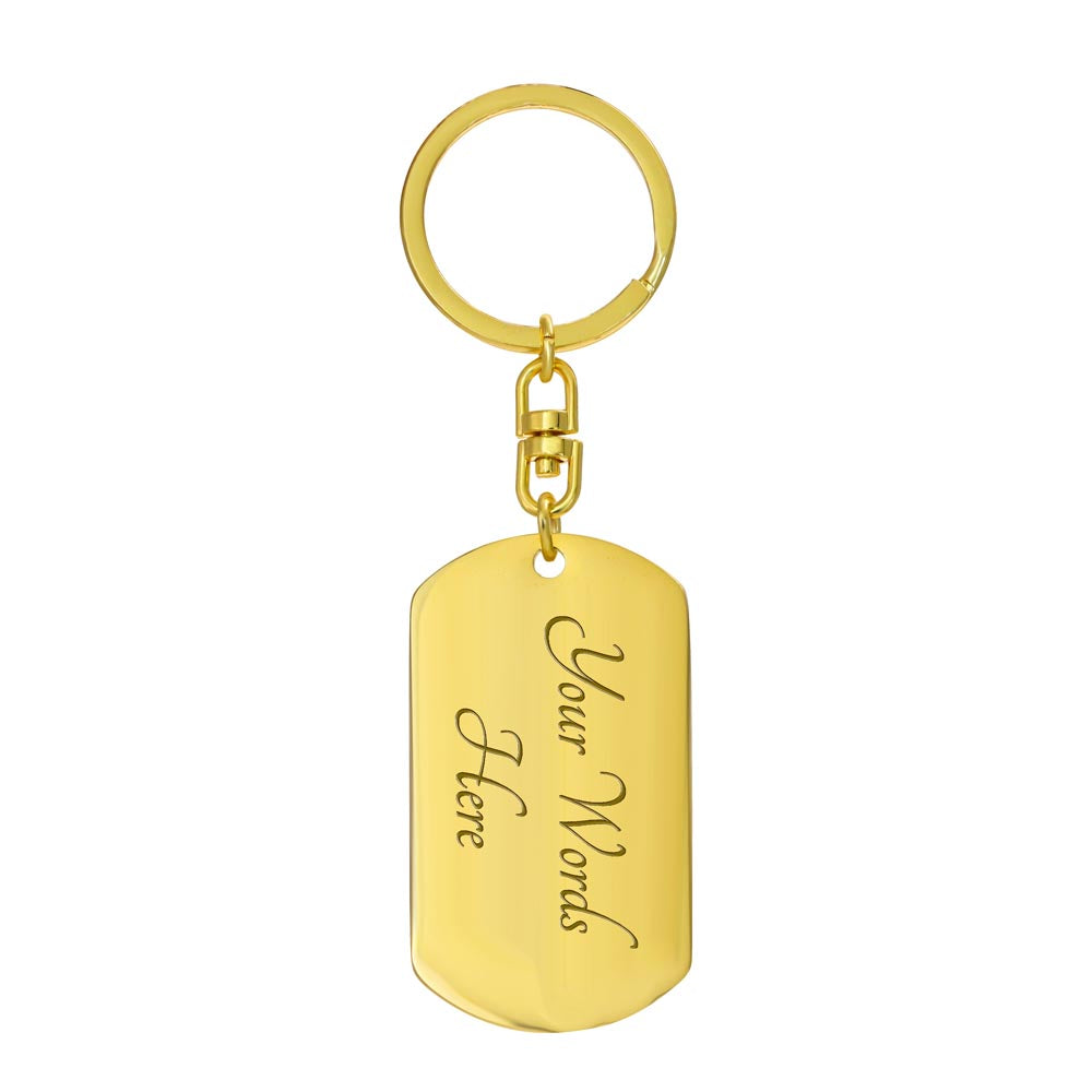 Dog Tag Keychain - Boyfriend, Valentine's Day, Boyfriend Gift, Valentine's Gift to Boyfriend