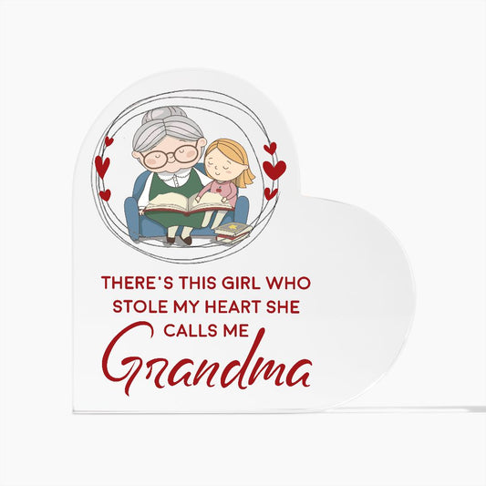 Grandma - Granddaughter Acrylic Heart