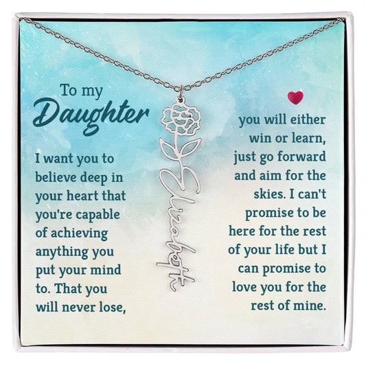 To My Daughter - Birth Month Blossom Bling - Personalized