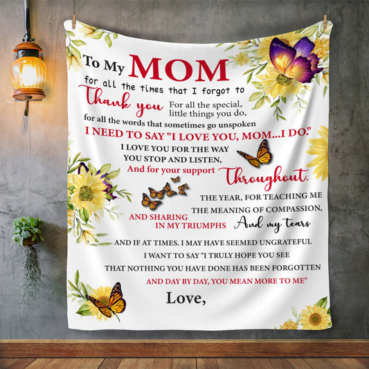 Personalized - To My Mom Cozy Plush Blanket