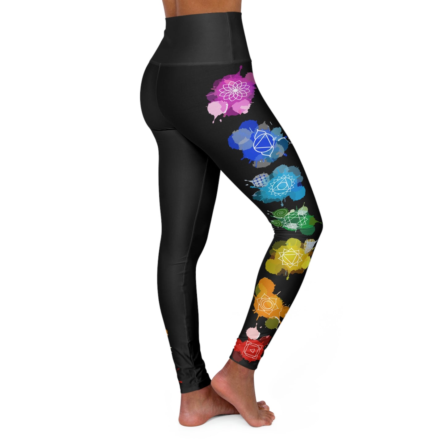 Chakra Symbols - High Waisted Yoga Leggings