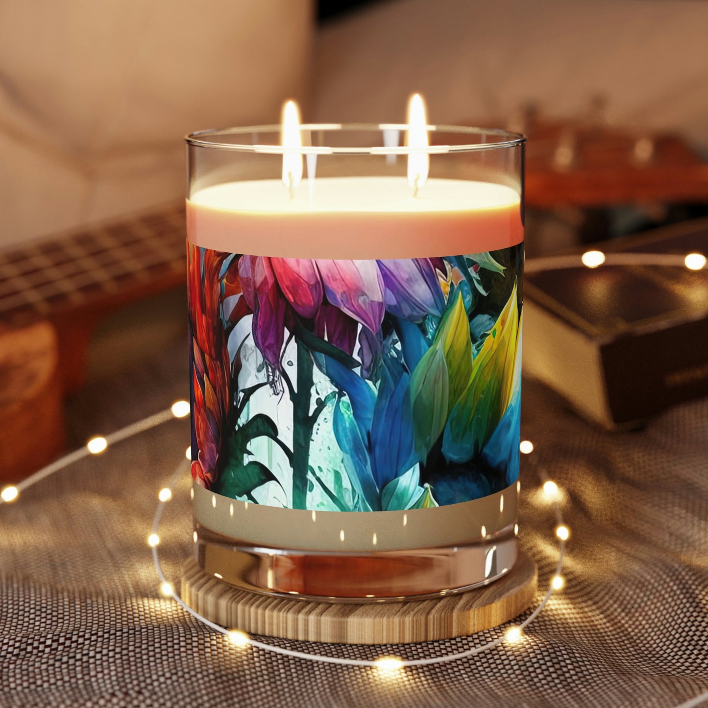 Sunflower Design - Scented Candle - Full Glass, 11oz