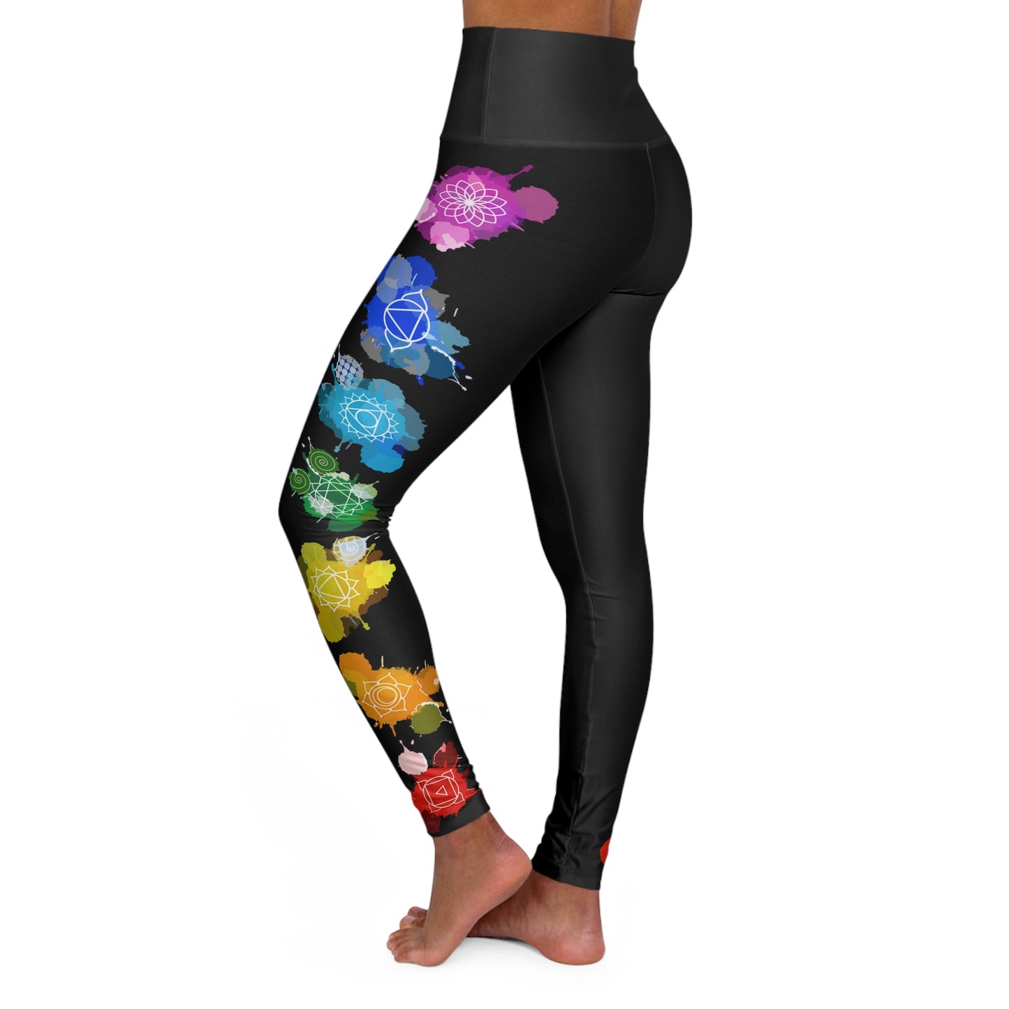 Chakra Symbols - High Waisted Yoga Leggings