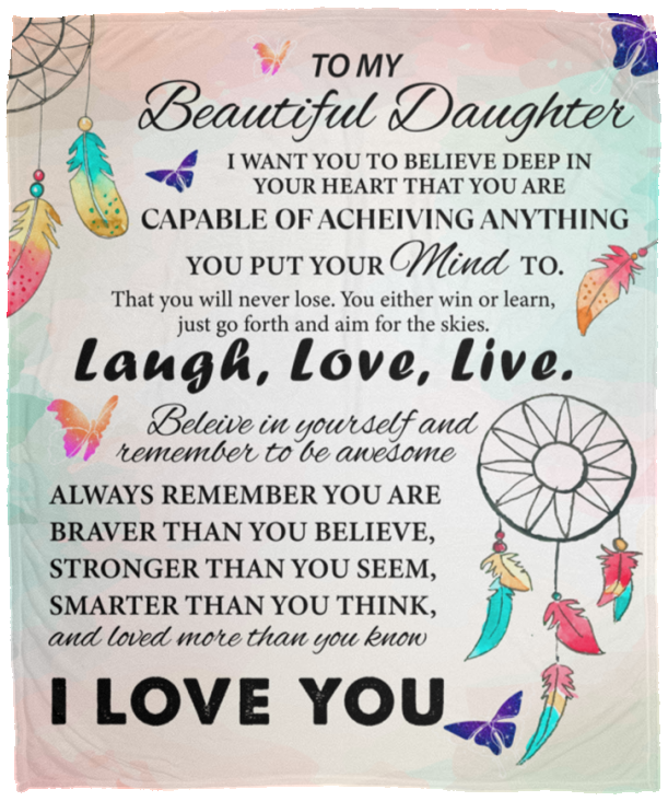 To My Beautiful Daughter | Cozy Plush Blanket