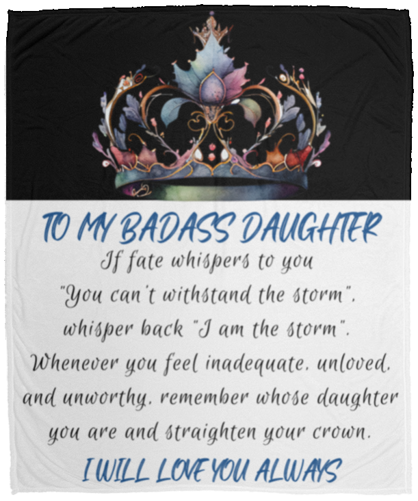 To My Badass Daughter | Cozy Plush Blanket