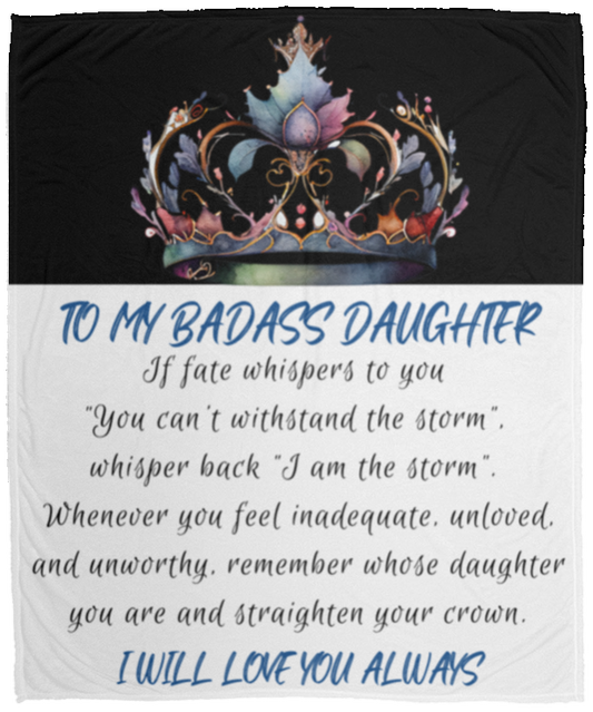 To My Badass Daughter | Cozy Plush Blanket