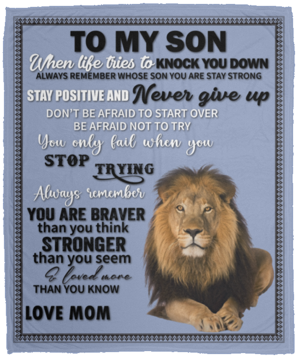 To My Son | Cozy Plush Fleece Blanket - 50x60