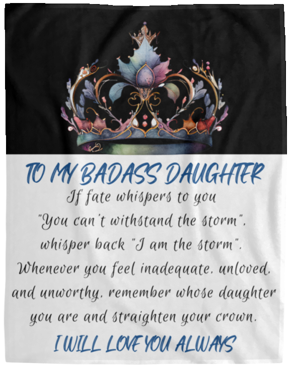 To My Badass Daughter | Cozy Plush Blanket