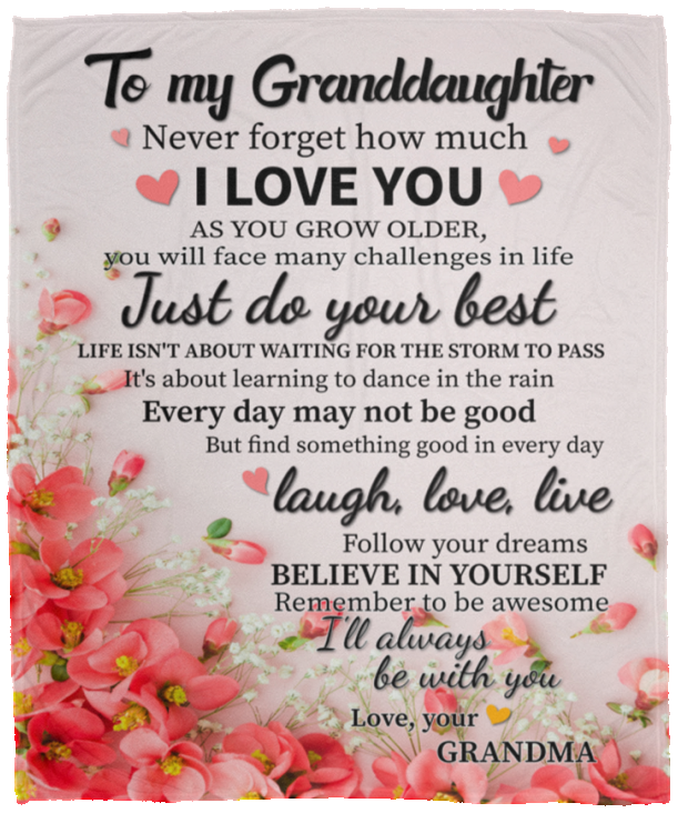 To My Granddaughter | Cozy Plush Fleece Blanket - 50x60