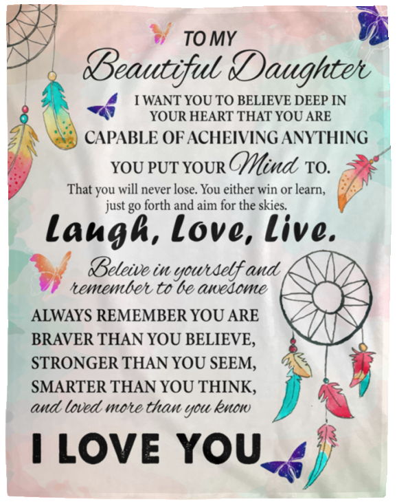 To My Beautiful Daughter | Cozy Plush Blanket