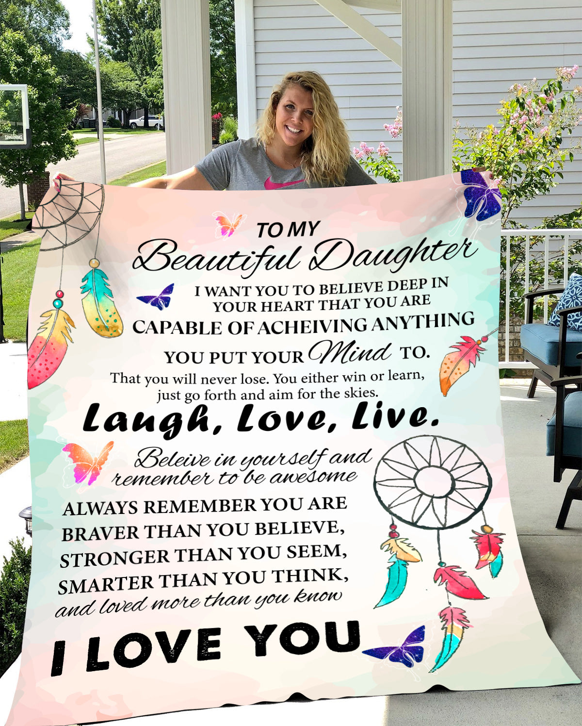 To My Beautiful Daughter | Cozy Plush Blanket