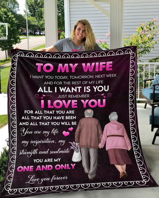 To My Wife | Cozy Plush Fleece Blanket - 50x60