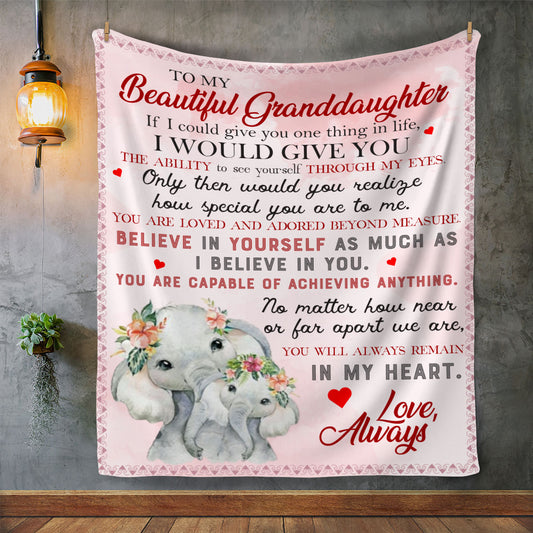 To My Beautiful Granddaughter | Cozy Plush Blanket