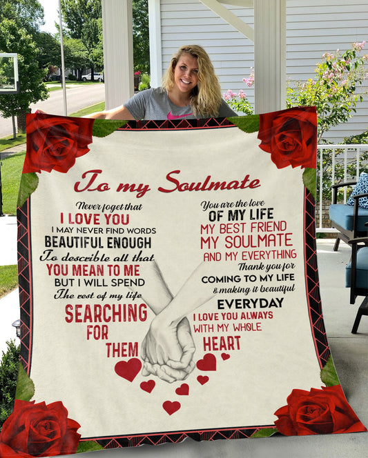 To My Soulmate | Cozy Plush Fleece Blanket - 50x60