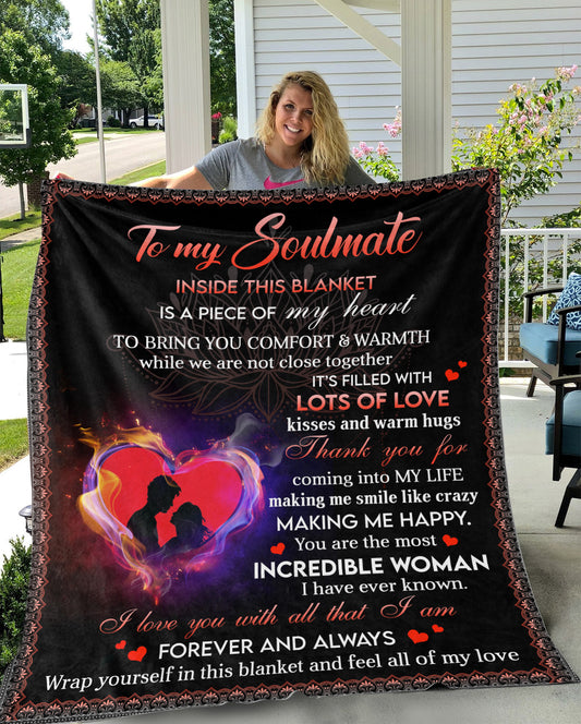 To My Soulmate | Cozy Plush Fleece Blanket - 50x60