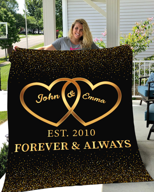 Personalized Forever & Always - Plush Blanket - 50x60