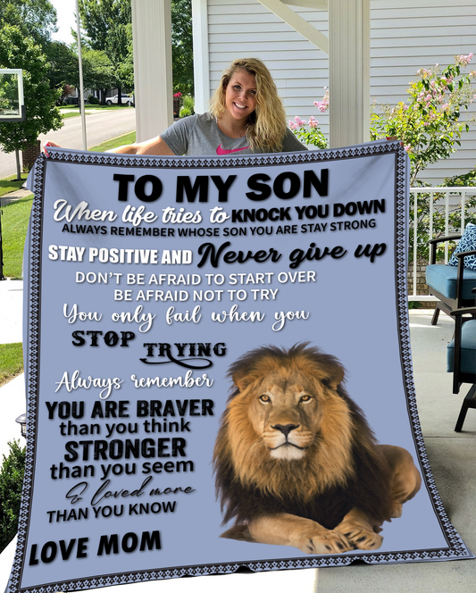 To My Son | Cozy Plush Fleece Blanket - 50x60