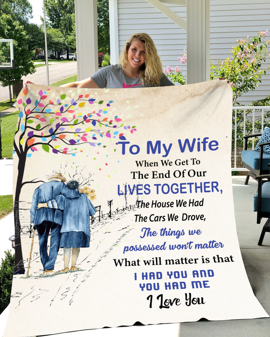 To My Wife | Cozy Plush Fleece Blanket - 50x60