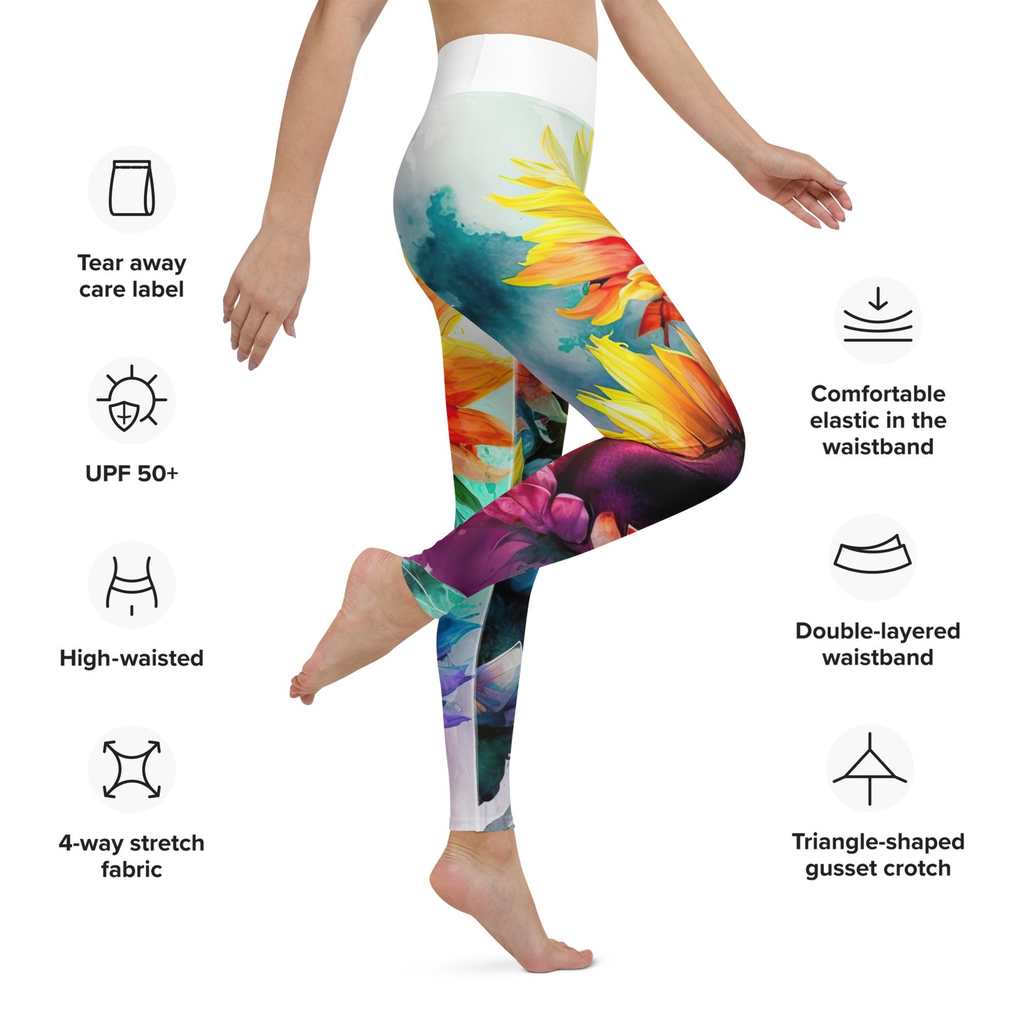 Sunflower Yoga Leggings