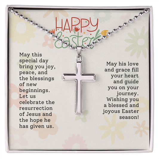 Happy Easter | Cross Necklace