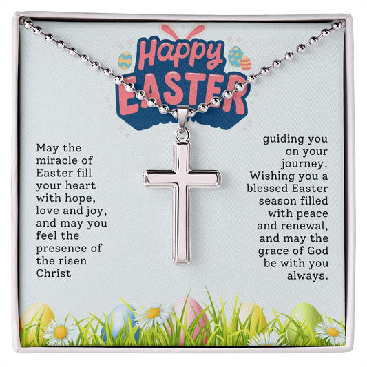 Happy Easter | Cross Necklace