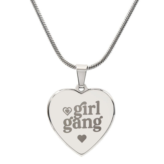 Engraved Heart Necklace | Girl Gang