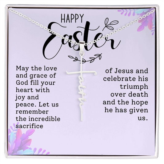 Happy Easter | Faith Cross Necklace