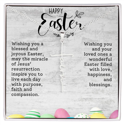 Happy Easter | Faith Cross Necklace